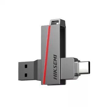 HIKSEMI CLE USB 256 GB E307C U3 Dual USB 3.2 & USB Type-C Flash Drive Grey