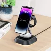 ACEFAST E16 3-in-1 belaidė įkrovimo stotelė 15W telefonui / ausinėms / laikrodžiui - Juoda