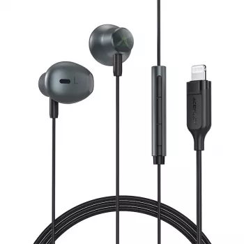 Acefast L1 Ausinės Į ausis su Lightning Jungtimi, Mikrofonu ir Valdymo Pulteliu 1.2 m - Juodos