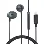 Acefast L1 Ausinės Į ausis su Lightning Jungtimi, Mikrofonu ir Valdymo Pulteliu 1.2 m - Juodos