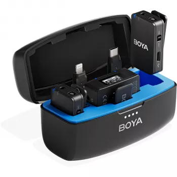 BOYA Boyamic 1 1TX + 3RX belaidė mikrofonų sistema (2.4 GHz, 100 m atstumas, 8 GB įrašymas)