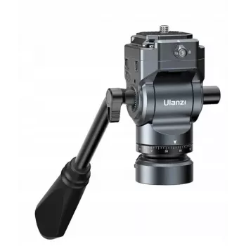 Ulanzi F38 Fluid Video Head 360° Panoramic Oil Damping Tripod Head su Arca-Swiss greito atleidimo sistema, 3 kg apkrova, aliuminio lydinys, juoda
