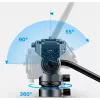 Ulanzi F38 Fluid Video Head 360° Panoramic Oil Damping Tripod Head su Arca-Swiss greito atleidimo sistema, 3 kg apkrova, aliuminio lydinys, juoda