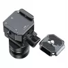 Ulanzi F38 Fluid Video Head 360° Panoramic Oil Damping Tripod Head su Arca-Swiss greito atleidimo sistema, 3 kg apkrova, aliuminio lydinys, juoda