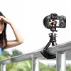 Ulanzi Claw Flexible Tripod Pro su Cold Shoe ir 3x 1/4 inch varžtais kamerai, išmaniajam telefonui, veiksmo kamerai