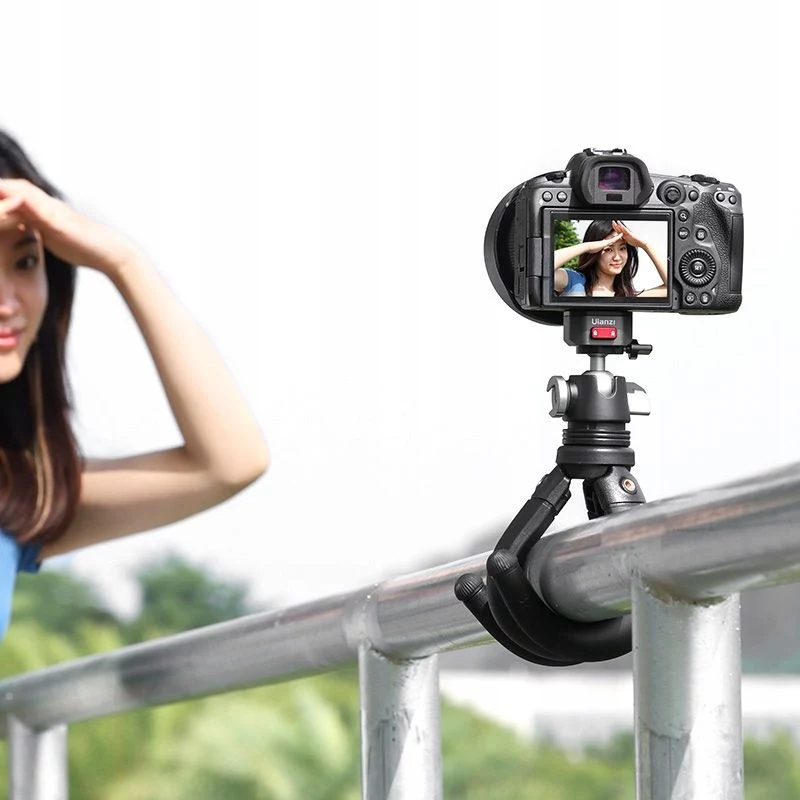 Ulanzi Claw Flexible Tripod Pro su Cold Shoe ir 3x 1/4 inch varžtais kamerai, išmaniajam telefonui, veiksmo kamerai