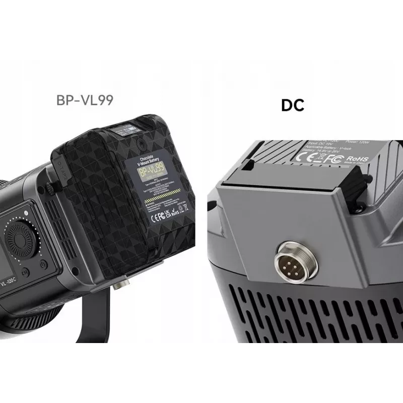 Ulanzi V-120C RGB LED Video Light, 2700K-6500K, 6W, 800 Lux, Built-in Battery, USB-C Charging
