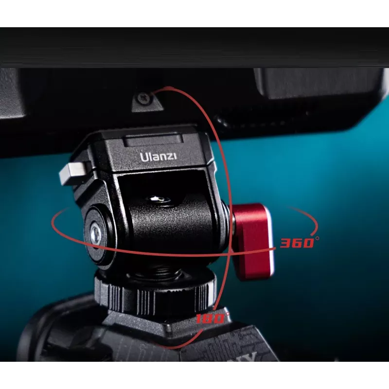 ULANZI Quick CO01 3D 360° Monitor Mount with 1/4 inch Screw, Black