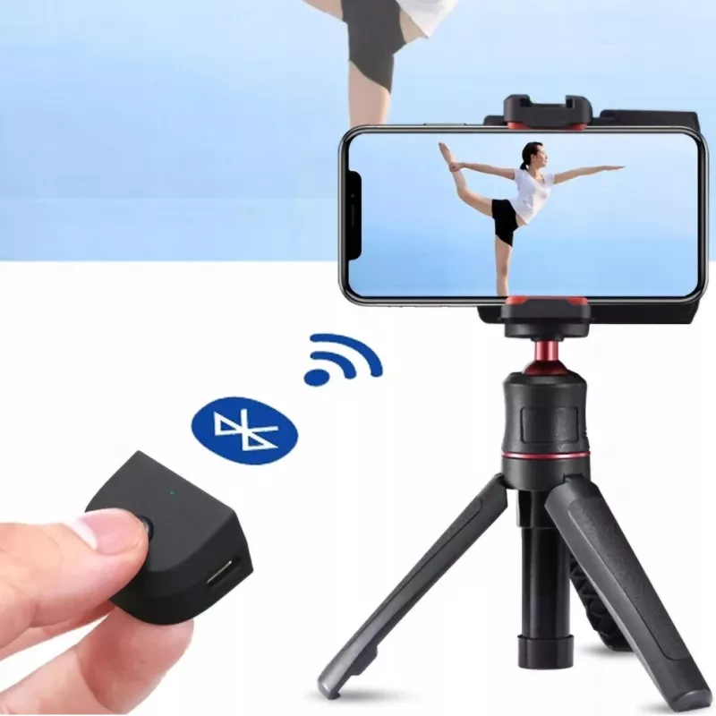ULANZI CG02 Smartphone Grip su Bluetooth nuotolinio valdymo pulteliu ir LED šviesa