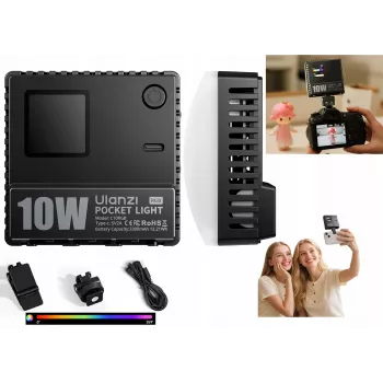 ULANZI C10RGB RGB LED Video Light 10W 1800K-9000K CCT HSI with OLED Display