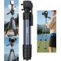 ULANZI TT39 155cm Aliuminio lydinio trikojis su telefono laikikliu DSLR, veidrodiniams ir išmaniesiems telefonams