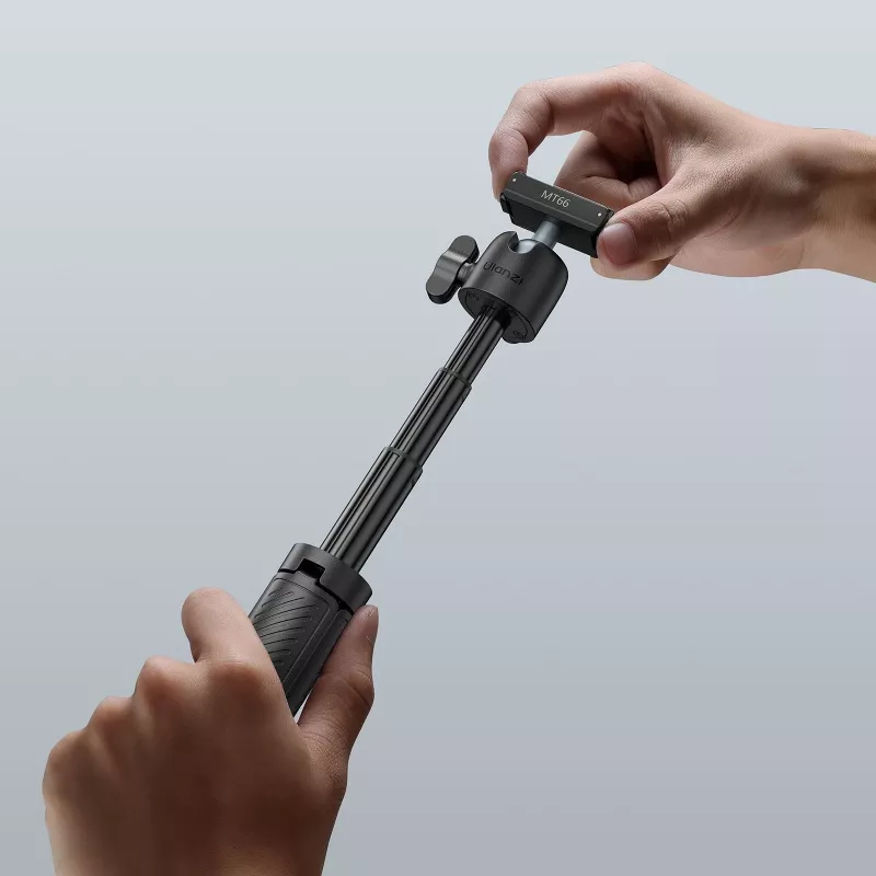 ULANZI MT66 3-in-1 Mini Tripod Selfie Stick Backpack Clip for DJI Osmo Action 5 Pro 4 3, GoPro, Insta360 - Juoda
