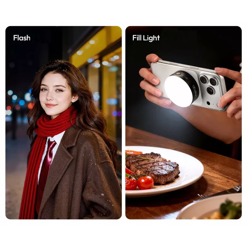 Ulanzi MFL01 Magnetinis LED Blykstės Šviesos Šaltinis išmaniajam telefonui 10W Bluetooth Magsafe