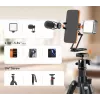 ULANZI SK29 Magic Arm Phone Tripod Mount su Arca-Swiss greito atleidimo plokštele, 1/4 colio sriegiu, Cold Shoe, juodas