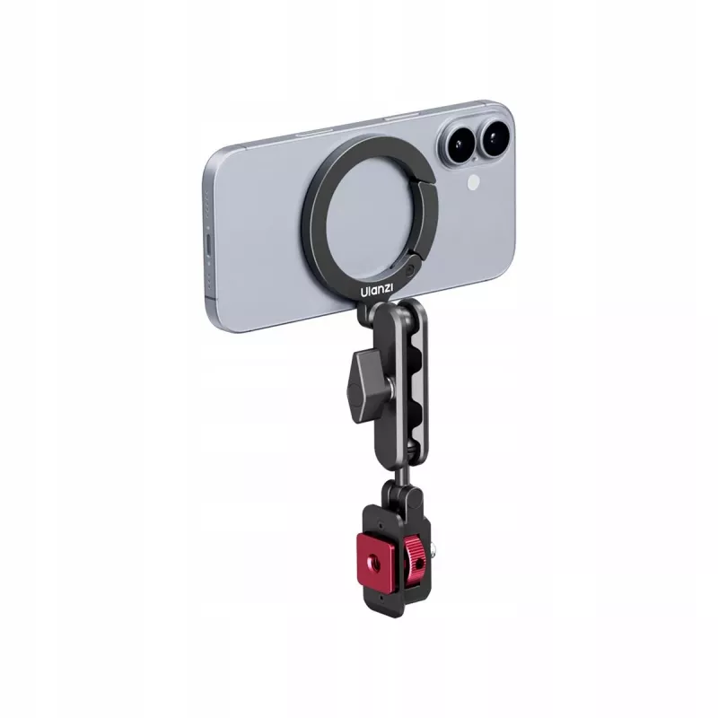 ULANZI MA56 Magnetinis telefono laikiklis su pasukama rankena, suderinamas su MagSafe, 1/4 colio sriegiu ir Cold Shoe, juodas