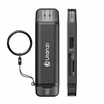 ULANZI CR3 3-in-1 SD/MicroSD/USB kortelių skaitytuvas su USB-C ir USB-A jungtimis