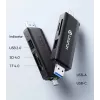 ULANZI CR3 3-in-1 SD/MicroSD/USB kortelių skaitytuvas su USB-C ir USB-A jungtimis