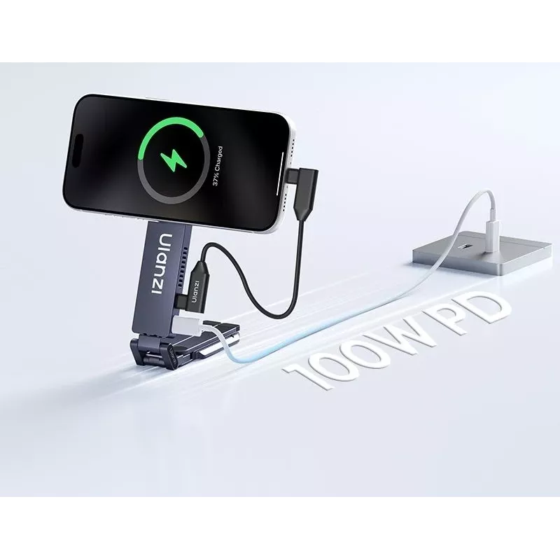 ULANZI MA58 Magsafe Telefono Stovas, SSD Dėklas, PD 100W Įkrovimo Centras