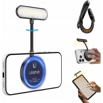 Ulanzi M10 L289 Magnetinis LED Šviestuvas su Lanksčia Kakleliu, Suderinamas su MagSafe, 2700K-6500K, Nuolatinis Ryškumo Reguliavimas, 800mAh, USB-C
