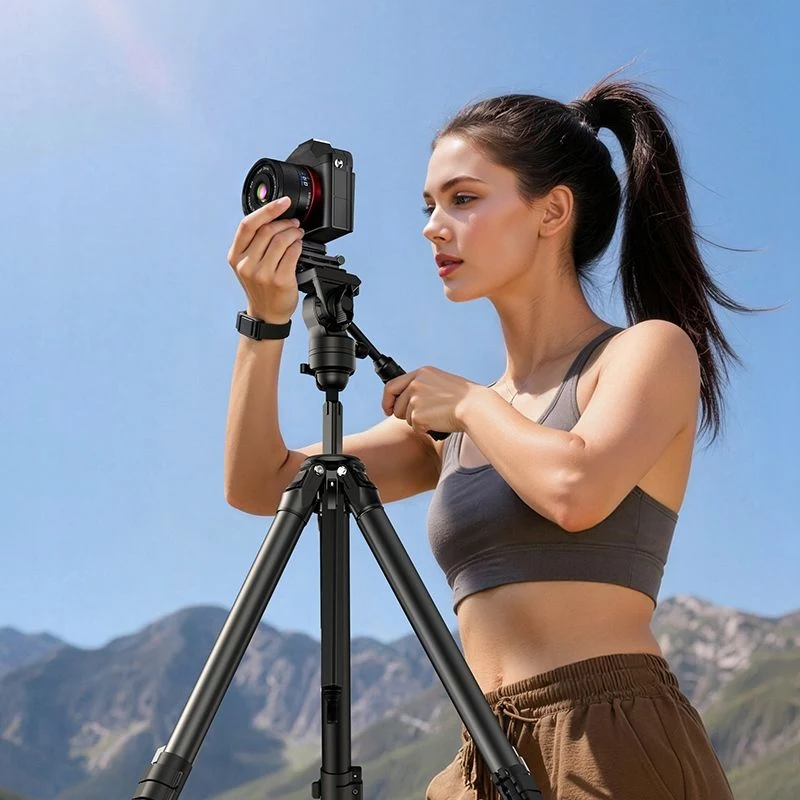 ULANZI CO81 Mantis Tripod su Arca-Swiss QR plokštele, 1/4 colio sraigtu, skirtas kamerai/telefonui/vlogui