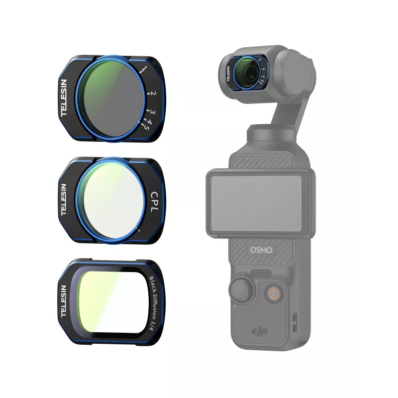 Telesin S5-FLT-44-TDJ CPL / VND / Black Mist 1/4 filtrų rinkinys, skirtas DJI Osmo Pocket 4/3