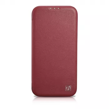 Icarer CE Premium Leather Folio Case iPhone 14 Plus su Magnetiniu Atvartu MagSafe Raudona (WMI14220715-RD)