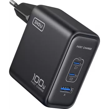 INIU Leopard Charger 100W GaN USB-C EU Plug Black