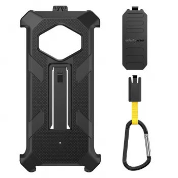 Ulefone RugKing 3 Pro tvirtas apsauginis dėklas su diržo laikikliu - juoda