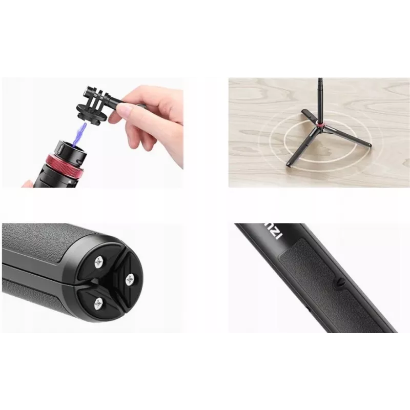 Ulanzi Go Quick II Selfie Stick su magnetiniu greituoju fiksavimu, skirta GoPro / SJCam / Xiaomi – aukštas modelis