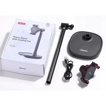 Ulanzi SK-06 Magnetinis telefono aušintuvas su ventiliatoriumi – puslaidininkinis šaldymas, suderinamas su MagSafe, USB-C, juodas