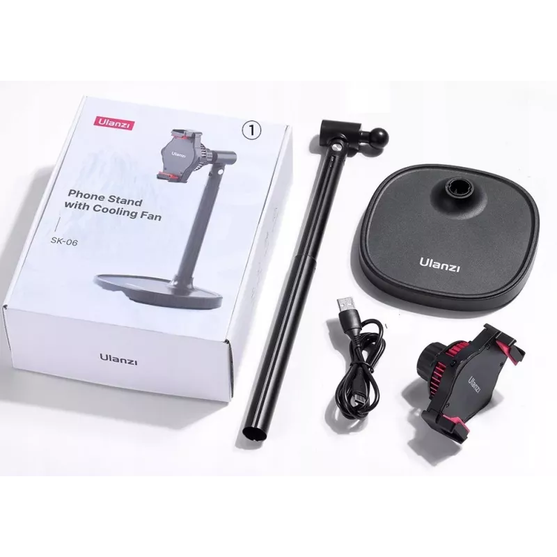Ulanzi SK-06 Magnetinis telefono aušintuvas su ventiliatoriumi – puslaidininkinis šaldymas, suderinamas su MagSafe, USB-C, juodas