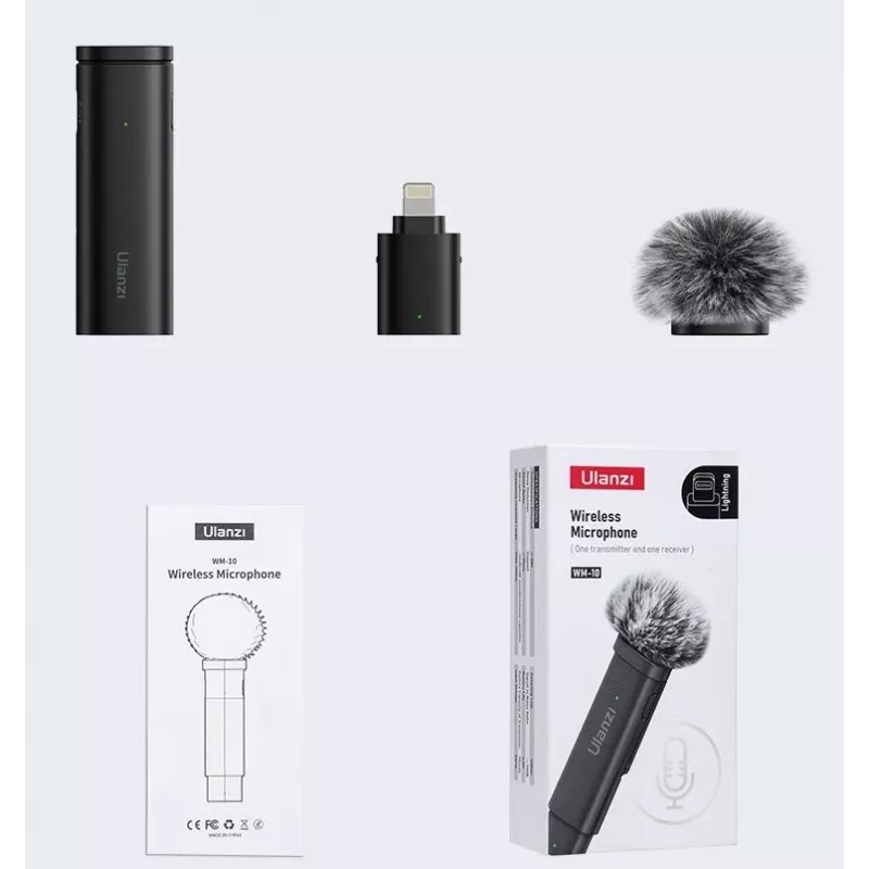 ULANZI WM-10-I Lightning belaidis lavalier mikrofonas
