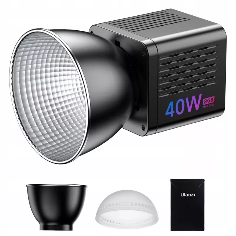 Ulanzi L024 40W RGB Bi-Color LED Video Light su 1/4 inch-20 laikikliu, 2500-6500K, CRI/TLCI >95