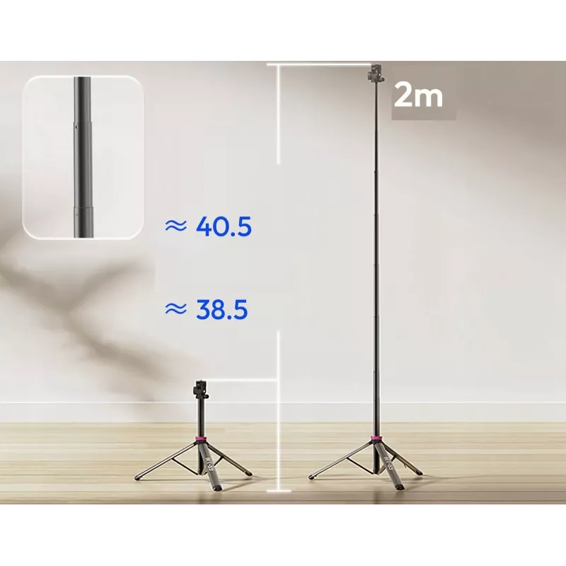 Ulanzi MT-89 Light Stand Tripod, Extendable 890mm, 1.5kg Load, Black