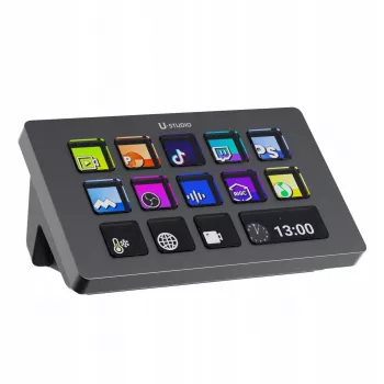 Ulanzi Stream Deck D200 Konsola – 15 programuojamų klavišų, 3 sukikliai, RGB apšvietimas, USB-C, mechaniniai karštai keičiami jungikliai