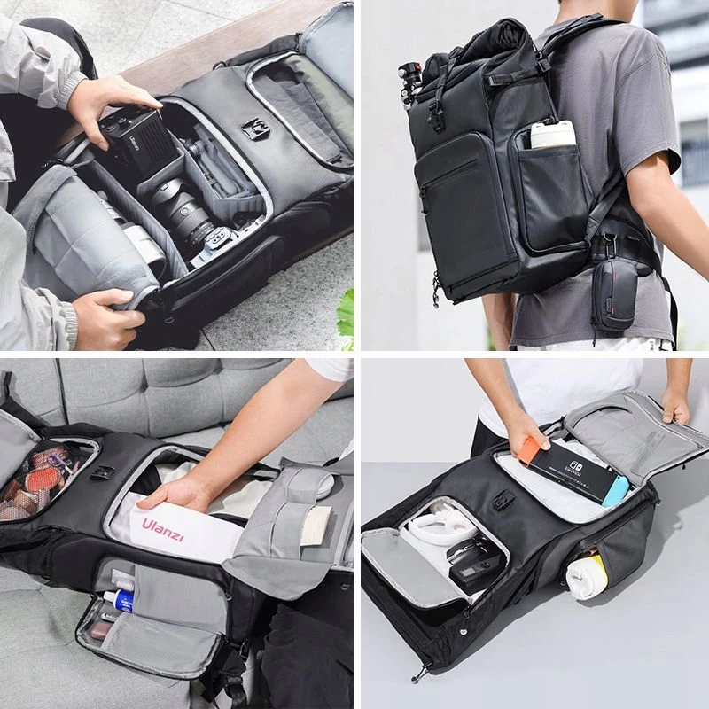 ULANZI BT01 Roll-Top Camera Backpack 32L juoda