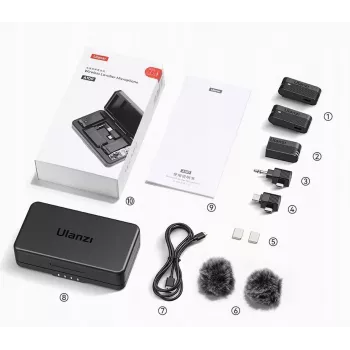 Ulanzi A100 belaidis mikrofonas USB-C / USB-A / 3,5 mm lizdas