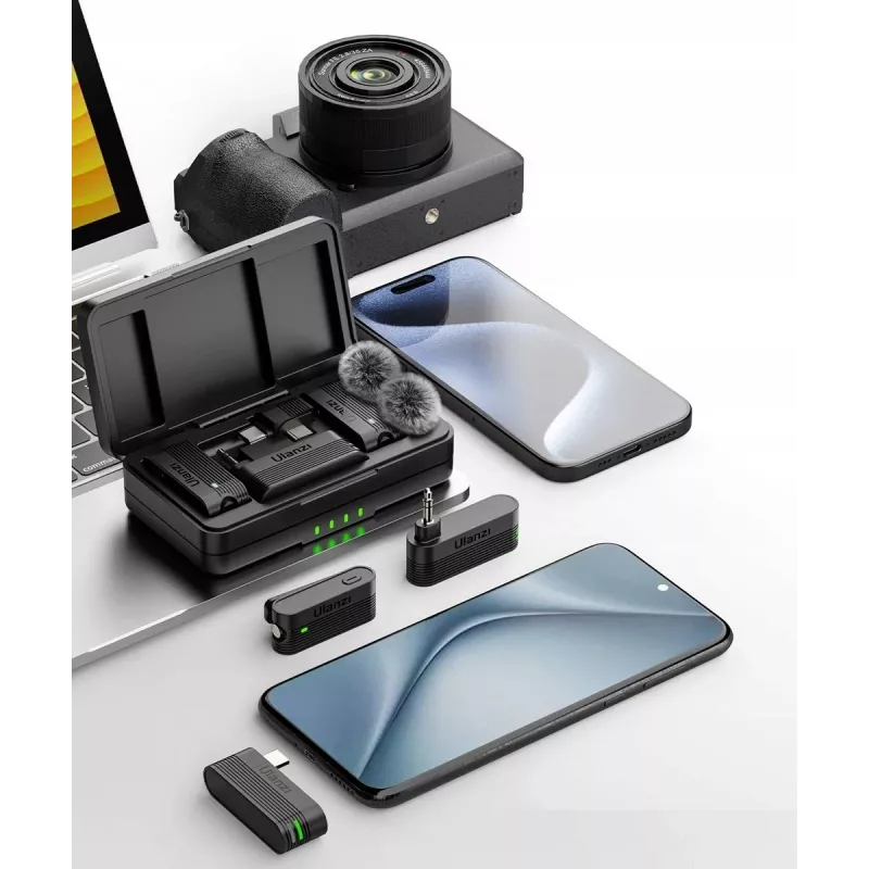 Ulanzi A100 belaidis mikrofonas USB-C / USB-A / 3,5 mm lizdas