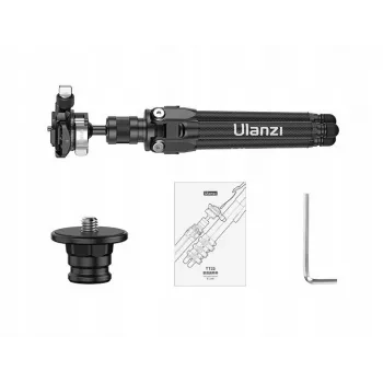 ULANZI TT35 Anglies Pluošto Mini Trikojis 28cm su Rutuline Galvute, 1/4 colio Sraigtu, Arca-Swiss Plokštele, DSLR/Veidrodiniams/Veiksmo Kameroms/Smartfonams, Juodas