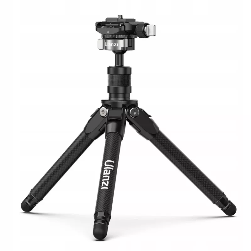 ULANZI TT35 Anglies Pluošto Mini Trikojis 28cm su Rutuline Galvute, 1/4 colio Sraigtu, Arca-Swiss Plokštele, DSLR/Veidrodiniams/Veiksmo Kameroms/Smartfonams, Juodas