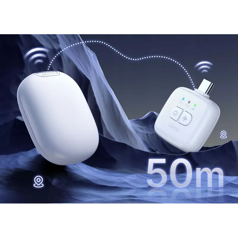 Ulanzi A30 Tiny belaidis garso perdavimo rinkinys - USB-C, baltas