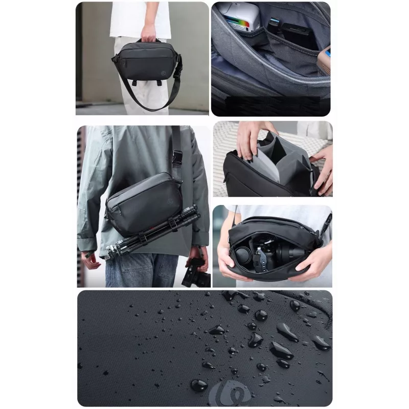 Ulanzi PB038 Travel Sling Bag V2 - Black, 7L, Water-Resistant