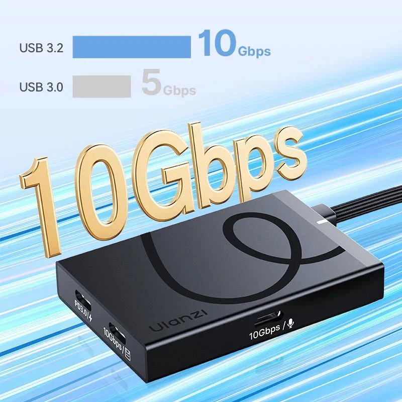 ULANZI H1 4-in-1 USB-C Hub with HDMI 4K ir 3x USB-C PD 3.0 10Gbps