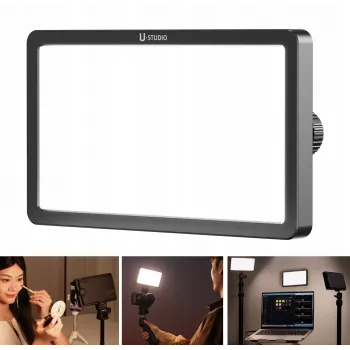 ULANZI K6500 9W RGB LED vaizdo įrašų užpildymo šviesa su magnetiniu laikikliu, „Bluetooth“ programėlės valdymu, OLED ekranu
