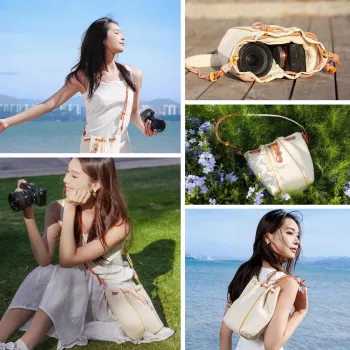 ULANZI DS01 Crossbody Sling Bag, smėlio spalvos