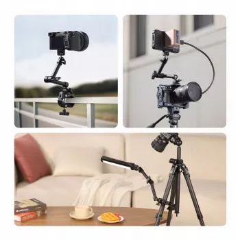 Ulanzi HD02 Super Clamp Crab Clamp su 1/4 colio ir 3/8 colio sriegiais Magic Arm laikikliui
