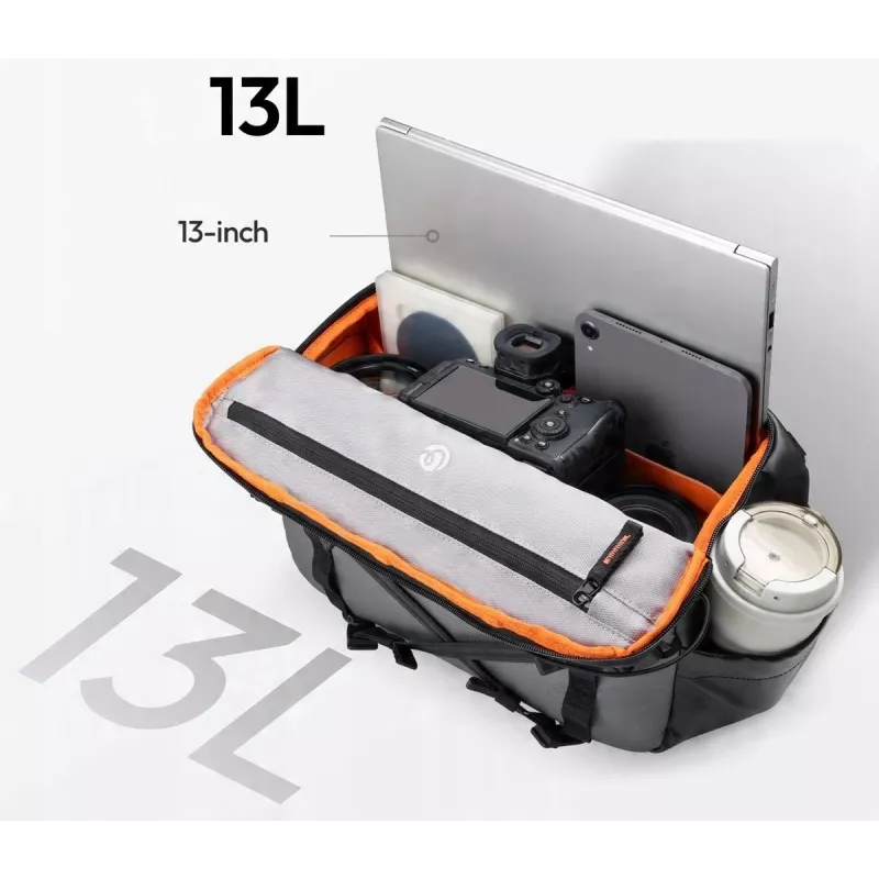 ULANZI SU02 Sling Crossbody Camera Bag for Mirrorless Camera, Drone, Action Camera - Black