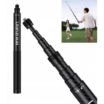 Ulanzi VL02 Anglies Pluošto Selfie Lazda / Monopodas 2.7m su Telefono Laikikliu ir GoPro Adapteriu