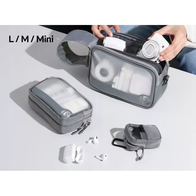 ULANZI BP15 Travel Case for Accessories, Batteries, Cables, Cards, Phone - Medium Size - Black