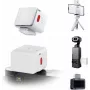 ULANZI DG01 Mini LED vaizdo šviesos šaltinis su magnetiniu laikikliu ir bato adapteriu, 1W, 500mAh, dviejų spalvų temperatūrų 2700K-6500K, baltas